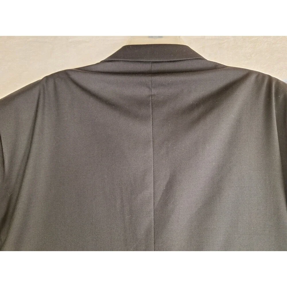 Joseph & Feiss Blazer Mens 48R Black Wool 2-Button Suit Jacket Sport Coat
